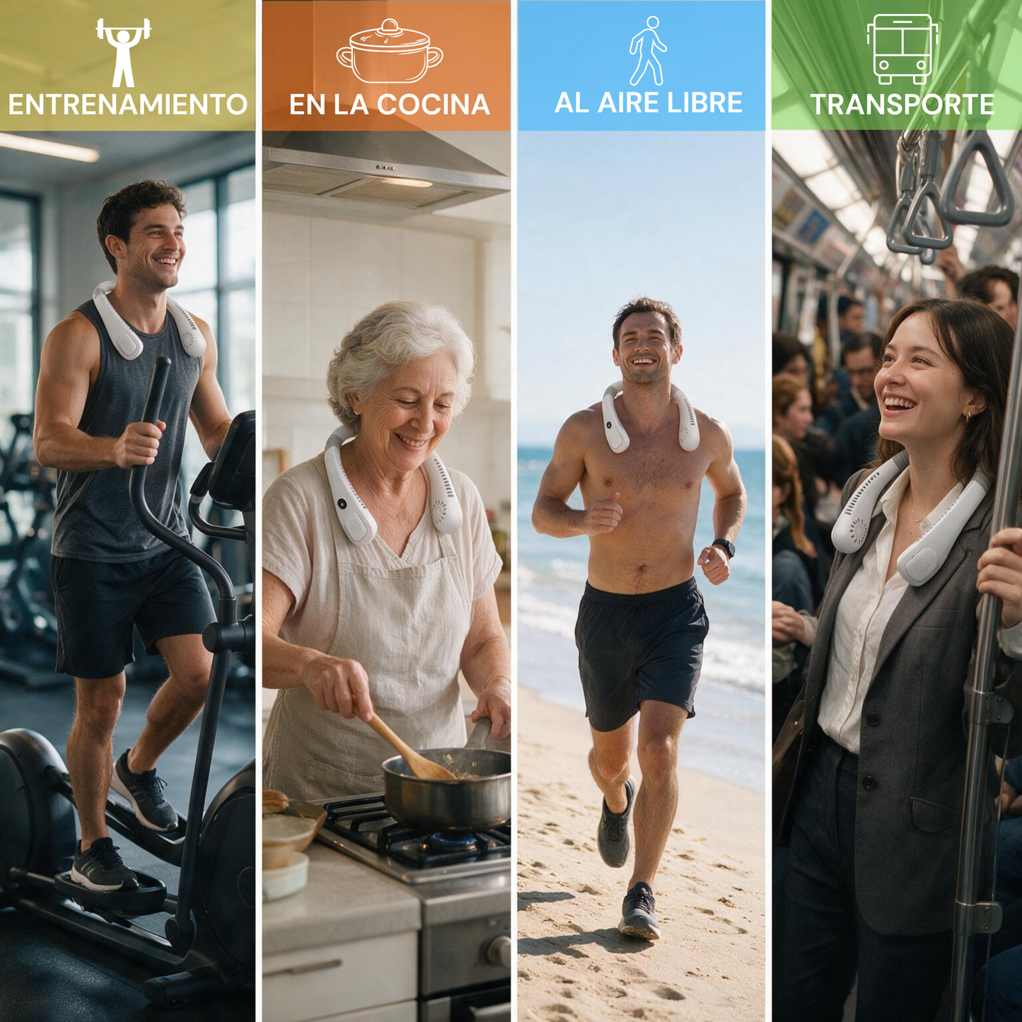 Tu Aire Personal 360° Ajustable y Manos Libres Todo el Día